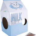 TURBO MILK CARTON CAT SCRATCHER 13 IN X 22 IN X BLUE