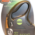 FLEXI CLASSIC TAPE RETRACTABLE LEASH MD-16 FT-55 LB BLACK