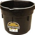LITTLE GIANT DURAFLEX RUBBER FLAT BACK BUCKET 12 QT BLACK