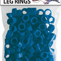 LITTLE GIANT PLASTIC PIGEON LEG RINGS 100PK 8MM-100 PK BLUE
