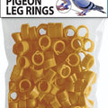 LITTLE GIANT PLASTIC PIGEON LEG RINGS 8MM-100 PK YELLOW