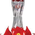 SWIRL GLASS HUMMINGBIRD FEEDER 8 OZ CAP RED/CLEAR