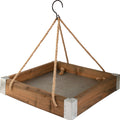 RUSTIC FARMHOUSE PLATFORM FEEDER 2.5 LB CAP NATURAL