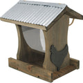 RUSTIC FARMHOUSE TALL HOPPER FEEDER 3 LB CAP NATURAL