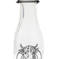 MILKHOUSE VINTAGE GLASS HUMMINGBIRD FEEDER 28 OZ CAP WHITE