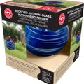 RECYCLED ARTISAN GLASS HUMMINGBIRD FEEDER 8 OZ ASSORTED