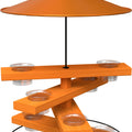 SPIRAL PAGODA MULTI-TIER ORIOLE FEEDER 14.5X13X7.8 IN ORANGE