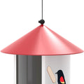 LIMITED EDITION EGGPICNIC ROUND METAL HOPPER FEEDR 3 LB CAP WHITE/RED