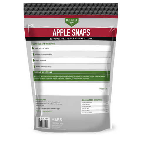 Buckeye Nutrition® All-Natural No Sugar Added Apple Snaps Horse Treats, 4 lb Bag - Image 2
