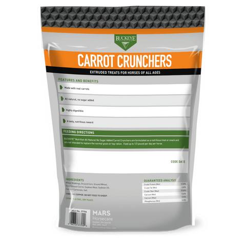 Buckeye Nutrition® All-Natural No Sugar Added Carrot Crunchers Horse Treats, 4 lb Bag - Image 2