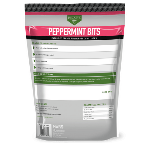 Buckeye Nutrition® All-Natural No Sugar Added Peppermint Bits Horse Treats, 4 lb Bag - Image 2