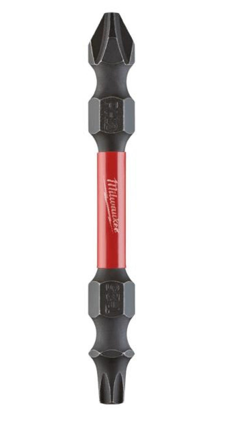 Milwaukee Shockwave Impact Duty Double Ended Power Bit, PH2/SQ2