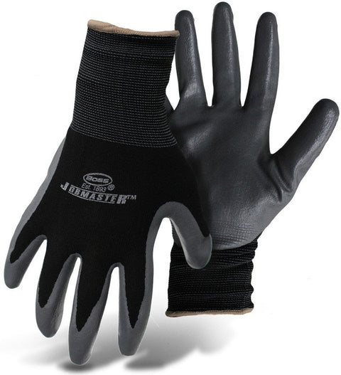 Boss Palm-Dipped Gloves, Black/Green, Medium