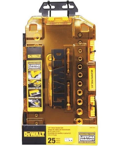 DeWalt Stackable 1/4" Drive Socket Set, 25 Piece