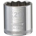 DeWalt Metric 12 Point 3/8" Drive Socket, 21mm
