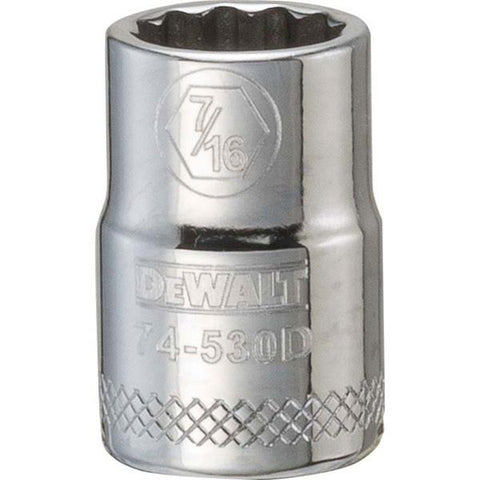 DeWalt SAE 12 Point 3/8" Drive Socket, 7/16"