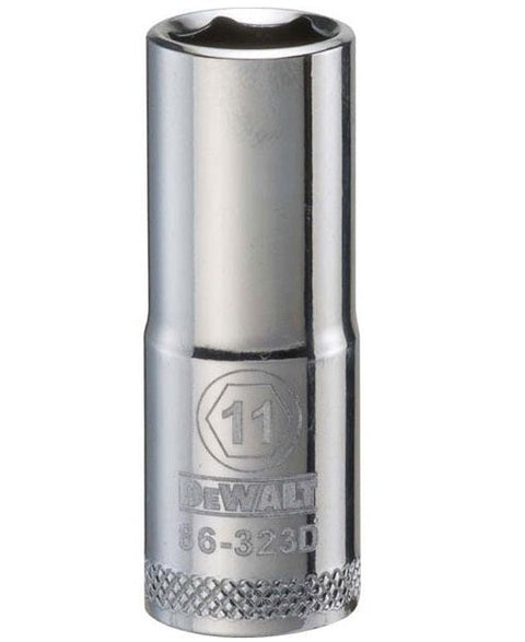 DeWalt Metric Standard Socket, 11 mm x 3/8" Drive, 6 Point
