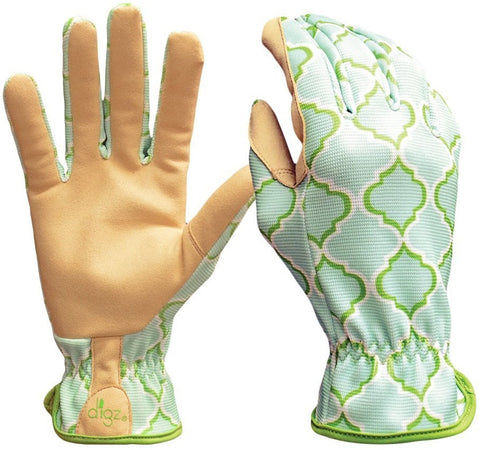Digz Women's Synthetic Leather Garden Gloves, Small