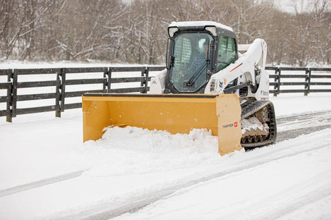 Tarter Quick-Attach Skid Steer Snow Pusher, Yellow