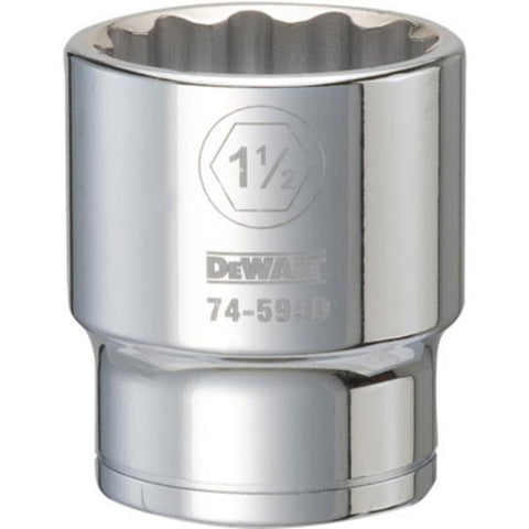 DeWalt SAE 12 Point Socket, 3/4" Drive, 1-1/2"