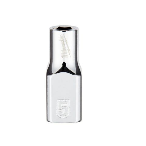 Milwaukee Metric 6-Point Sockets With Four Flat Sides, 1/4 Inch x 5 MM