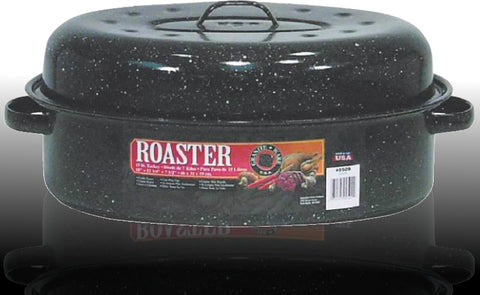 18" Blk Oval Roaster