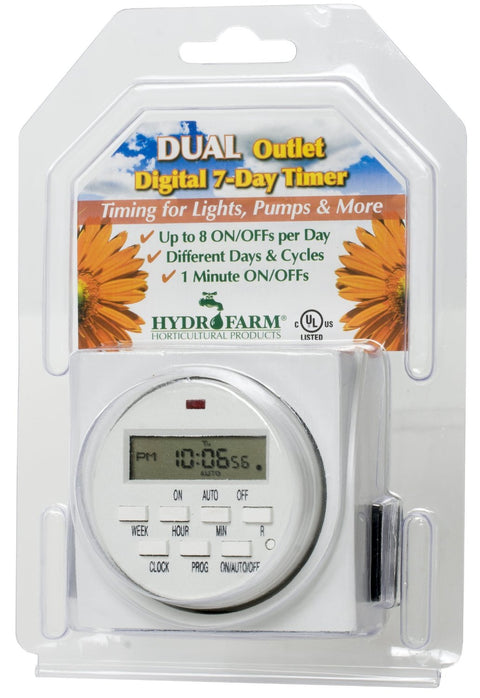 Hydrofarm Dual Outlet Digital Timer