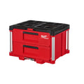 Milwaukee 2 Drawer Toolbox, 22.2", Black/Red