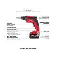 Milwaukee Cordless Drywall Screw Gun, 18 Volt