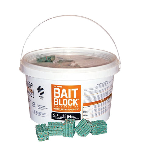 JT Eaton Peanut Butter Rodent Bait Blocks, 64 Pack