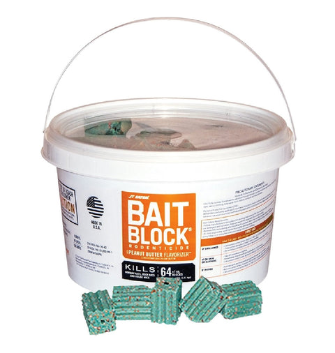JT Eaton Peanut Butter Rodent Bait Blocks, 64 Pack