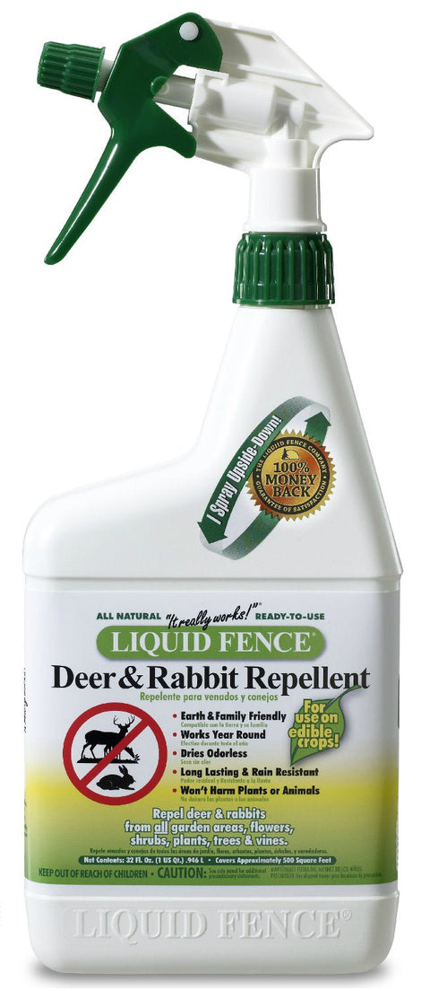 Liquid Fence Deer & Rabbit Repellent, Ready-to-Use, 1 Quart