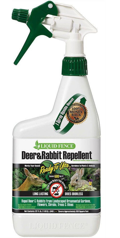 Liquid Fence Deer & Rabbit Repellent, Ready-to-Use, 1 Quart