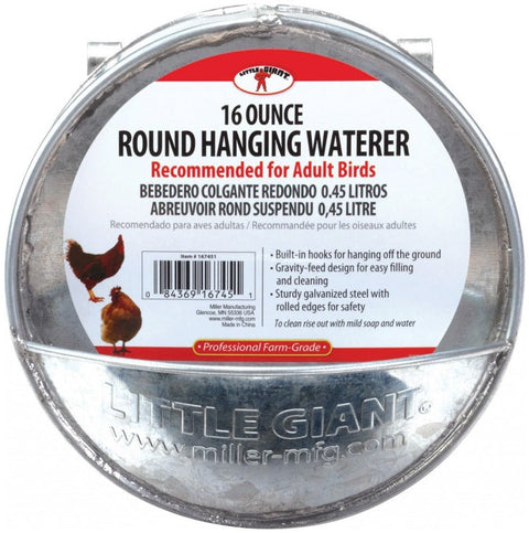 Little Giant Hanging Poultry Waterer, 16 oz