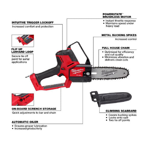 Milwaukee M18 Fuel Battery Chainsaw Tool Only