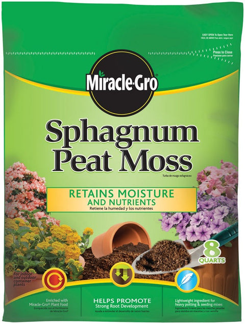 Miracle-Gro Sphagnum Peat Moss, 8 Quart