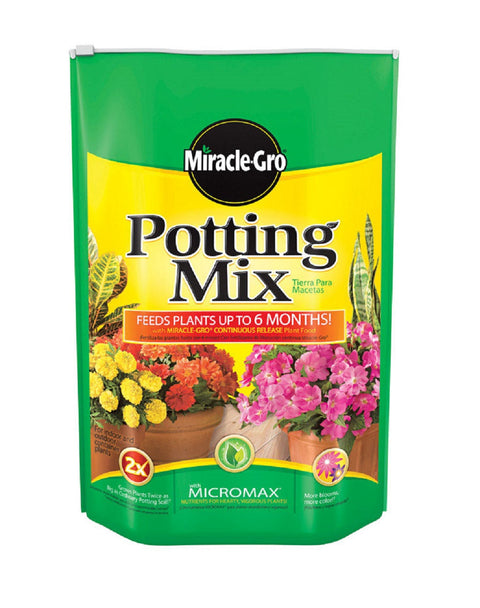 Miracle-Gro Potting Mix with Fertilizer, 16 Quart
