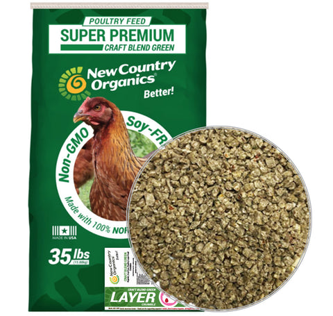 New Country Organics Craft Blend Green Organic Layer Crumble, 35 lb