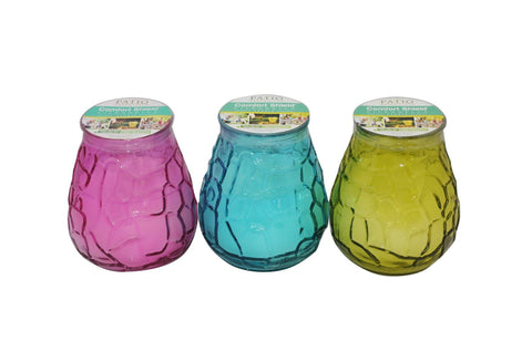 Patio Essentials Citronella Candle in Pink Glass, 10 oz