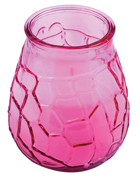 Patio Essentials Citronella Candle in Pink Glass, 10 oz