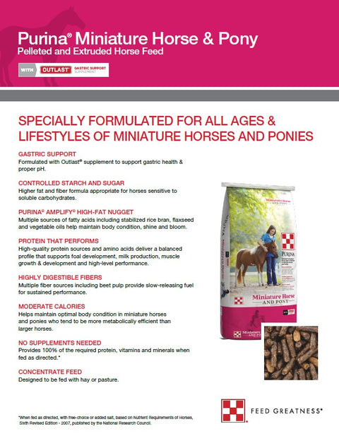Purina® Miniature Horse & Pony Feed, 50 lb