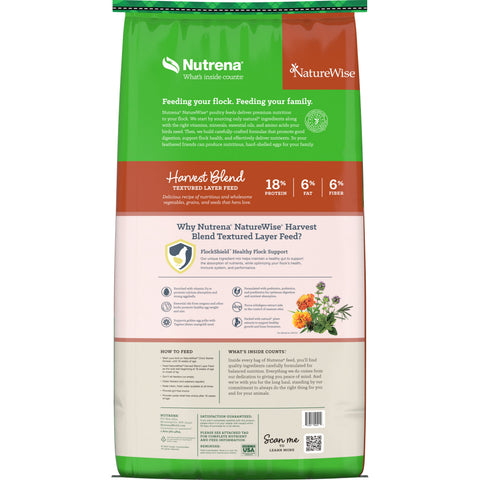 Nutrena® NatureWise® Harvest Blend 18% Textured Layer Feed 40 lbs