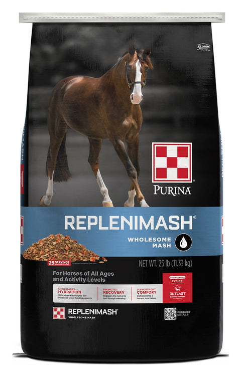 Purina RepleniMash with Outlast Horse Feed, 25 lb bag