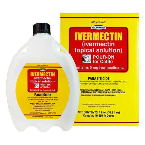 Durvet Ivermectin Pour-On for Cattle, 1 L