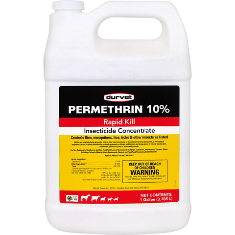 Durvet Permethrin 10% Rapid Kill Insecticide Concentrate, 1 Gallon