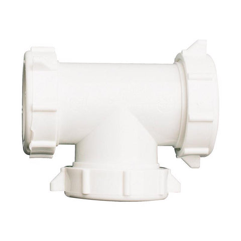 Plumb Pak 3-Way Coupling Tee 1-1/2", White