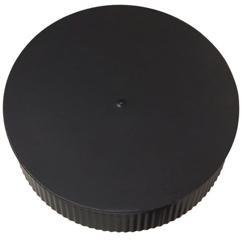 8" Blk Crimp Tee Cap