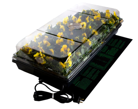 Hydrofarm Jump Start Germination Station with Heat Mat, 11 x 22 in, Black