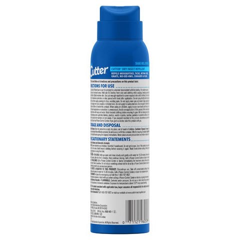 Cutter Dry Insect Repellent, 4 oz