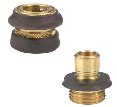 Gilmour 09qc Male and Female Quick Connector Set, Brass